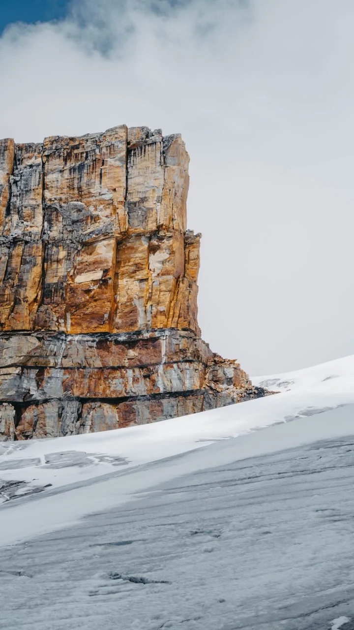 The Púlpito del Diablo, the rock tower rising above the glacier of El Cocuy National Natural Park